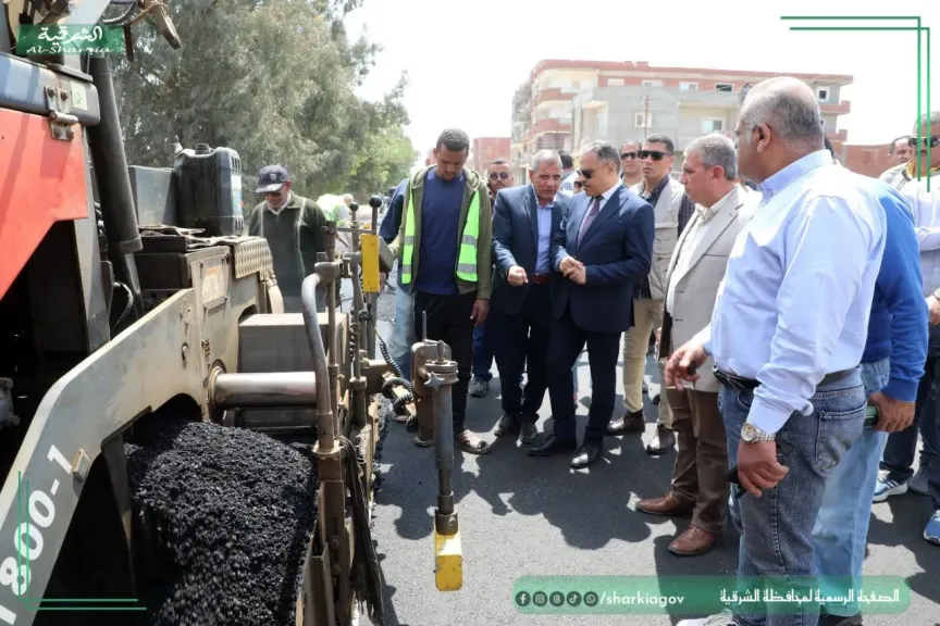 محافظ الشرقية يتفقد إستكمال اعمال توسعة وتأهيل طريق بحر مشتول بتكلفة 30 مليون جنيه