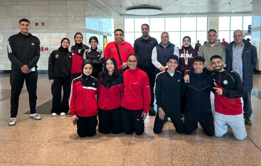 الكاراتيه يغادر إلى اسبانيا للمشاركة بالدورى العالمى