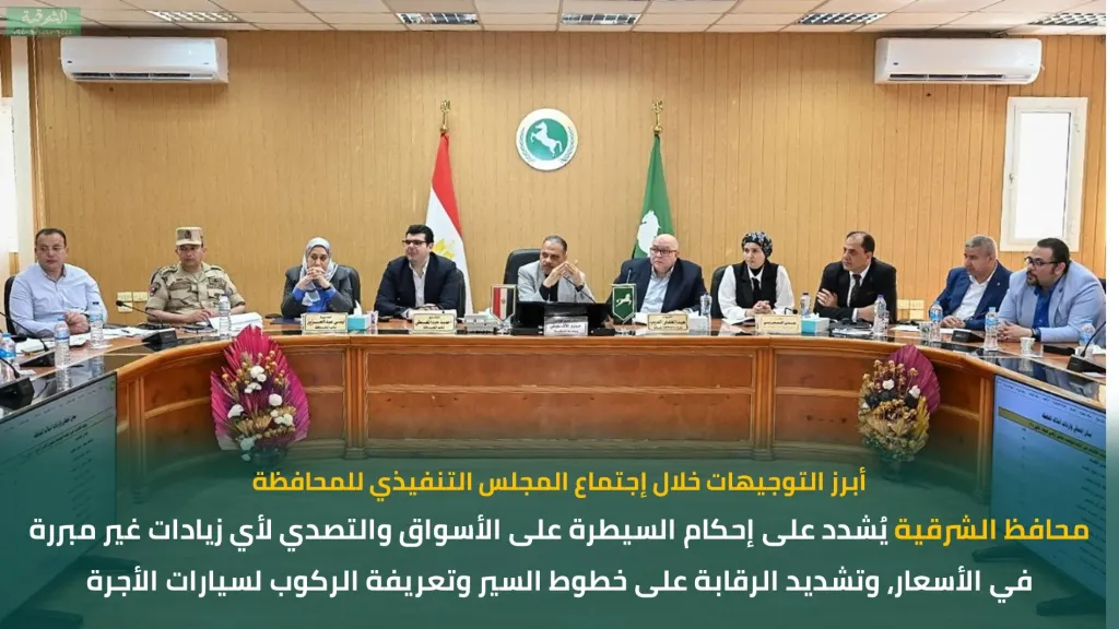 محافظ الشرقية: إحكام السيطرة على الأسواق والتصدي لأي زيادات بالاسعار