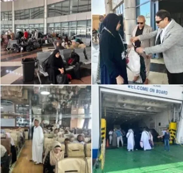 انطلاق أولى أفواج الحج البري من ميناء نويبع البحري  واستعدادت موانئ البحر الأحمر