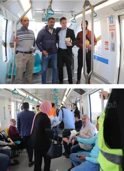 فى اليوم الأول للتشغيل..تزاحم الركاب على مونوريل شرق النيل