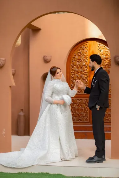 سارة وكريم جمعوا عائلات الياسرجى والخلايله على قلب واحد بفاقوس