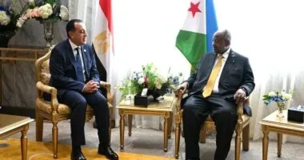 الرئيس الجيبوتى يستقبل رئيس الوزراء الدكتور مصطفى مدبولى