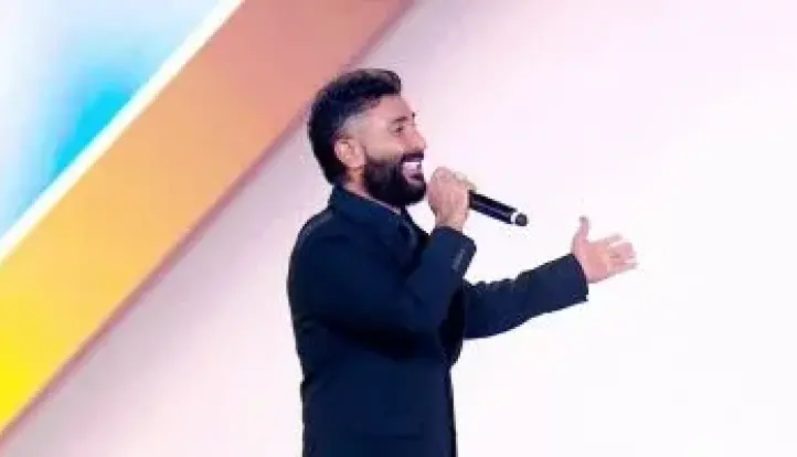 أحمد سعد يقدم فقرة فنية خلال احتفالية فرحة مصر بحضور السيدة انتصار السيسى