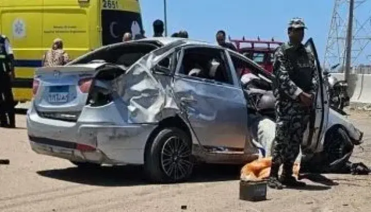 مصرع شخصين وإصابة 2 آخرين في انقلاب سيارة ملاكي غرب الإسكندرية