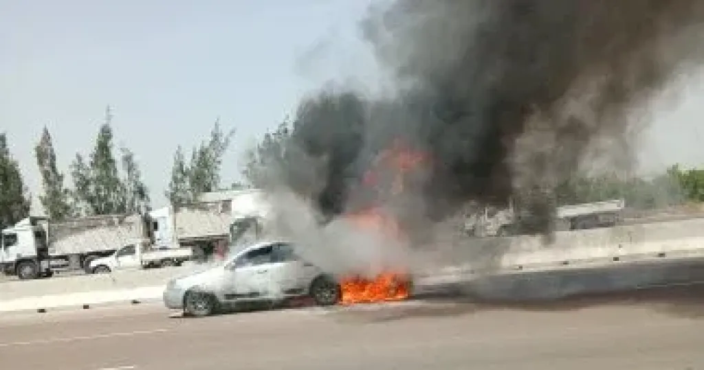 السيطرة على حريق بسيارة نقل فى المنوفية