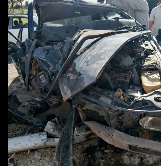 مصرع شخصين في حادث تصادم سيارة ملاكي بعمود إنارة بأسيوط