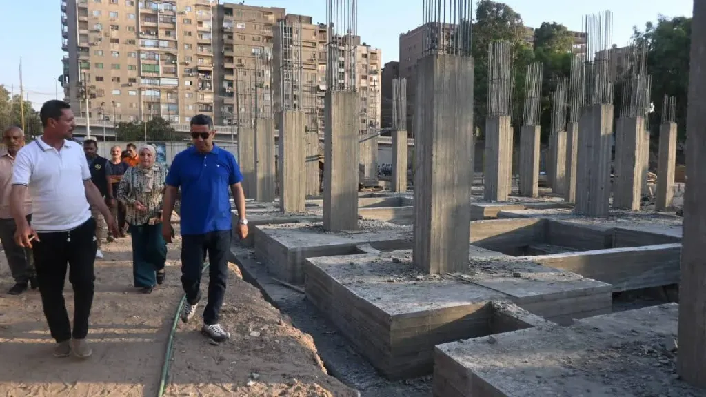 محمود فوزي يتفقد إنشاء المدرسة المصرية اليابانية بالساحل