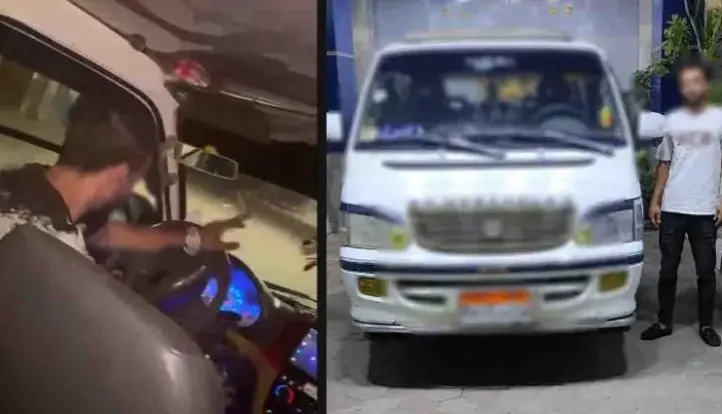 مشهد مرعب داخل ميكروباص بالفيوم.. القبض على سائق ميكروباص قاد تحت تأثير المخدرات