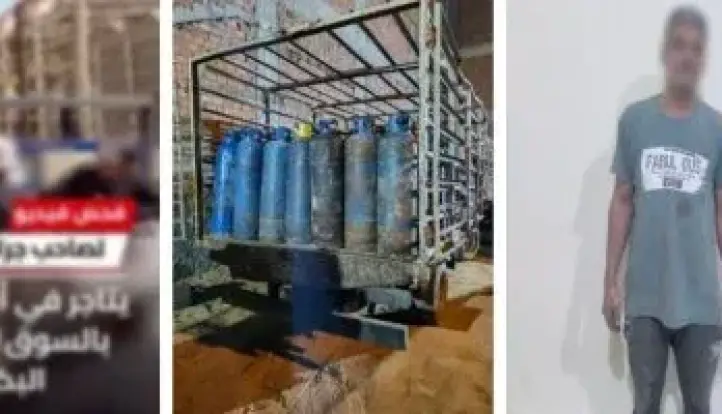 ضبط شخص يبيع أسطوانات بوتاجاز دون تصريح وبسعر مرتفع