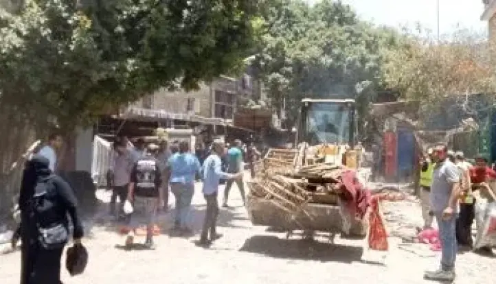 فض سوق جمال عبد الناصر بالمنيرة الغربية فى الجيزة ونقل الباعة لسوق حضارى