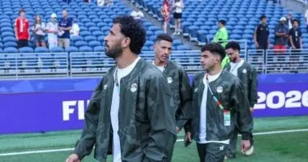 منتخب مصر يتفقد أرضية ملعب لومن فيلد قبل انطلاق مباراة بلجيكا