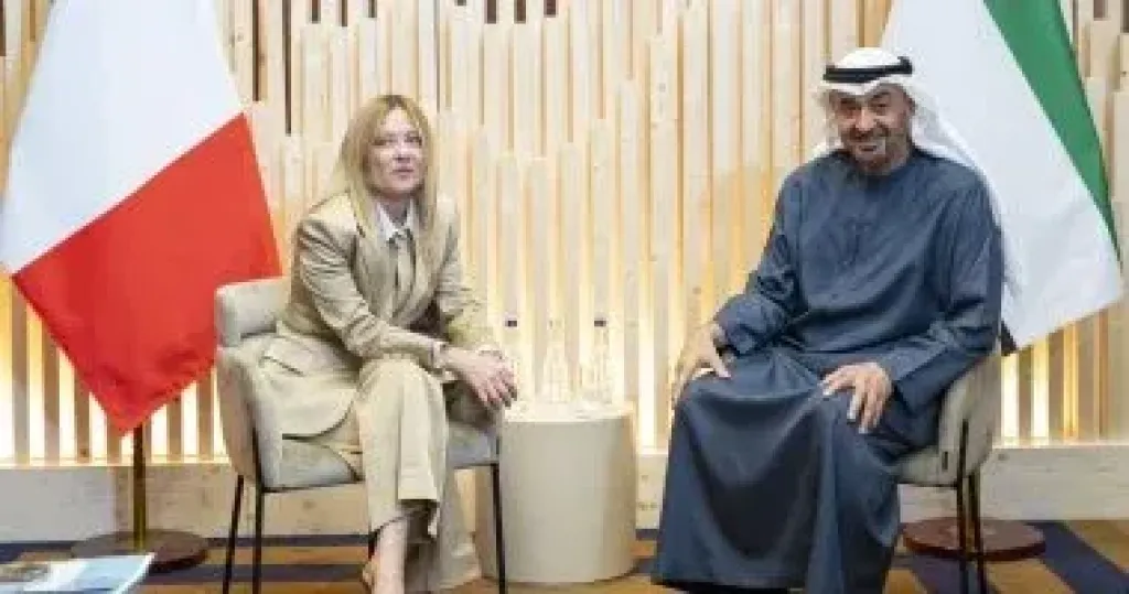رئيس الإمارات يبحث مع رئيسة وزراء إيطاليا سبل تعزيز العمل المشترك