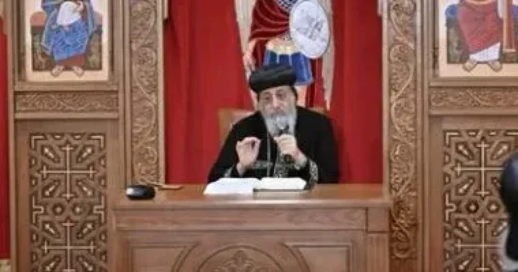 البابا تواضروس يلقى العظة الأسبوعية من كنيسة الأنبا شنودة بالإسكندرية