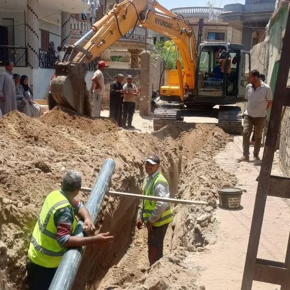 مياه الشرقية: الانتهاء من أعمال إحلال وتجديد خط مياه السعديين بفاقوس