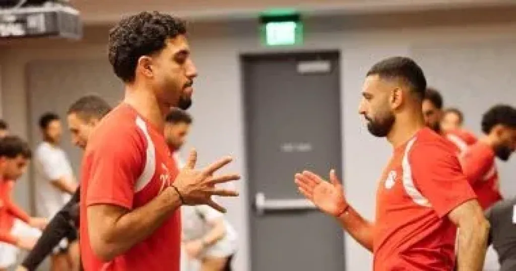 منتخب مصر يخوض تدريبات فى الجيم استعدادا لمواجهة أستراليا