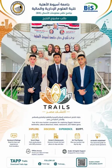 من قلب جامعة أسيوط الأهلية.. ”Trails” يضع كنوز السياحة المصرية في هاتفك الذكي