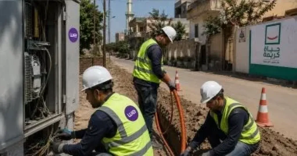 المصرية للاتصالات: توصيل الألياف الضوئية لـ5 مليون خط فى 1250 قرية ضمن ”حياة كريمة”