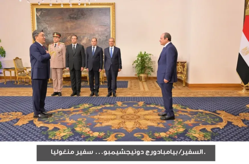 المتحدث الرئاسي ينشر صور اعتماد الرئيس السيسي أوراق 17 سفيرًا جديدًا لدى مصر