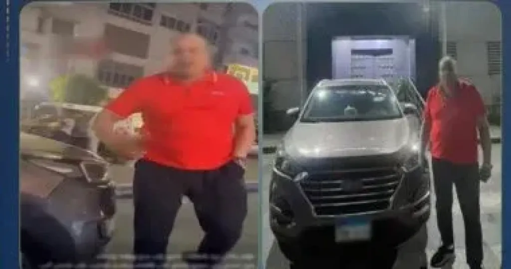 ضبط المتهم بالتعدى على شخص والتلويح بإشارة خارجة