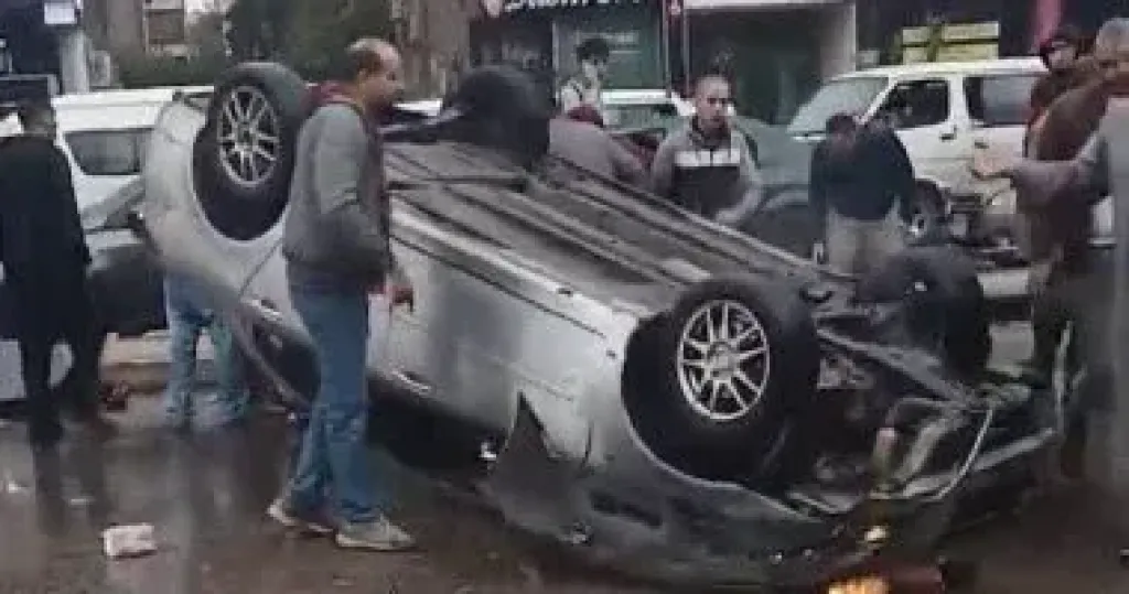 مصرع شخص وإصابة 5 أخرين فى حادث سير بطريق الضبعة بالبحيرة