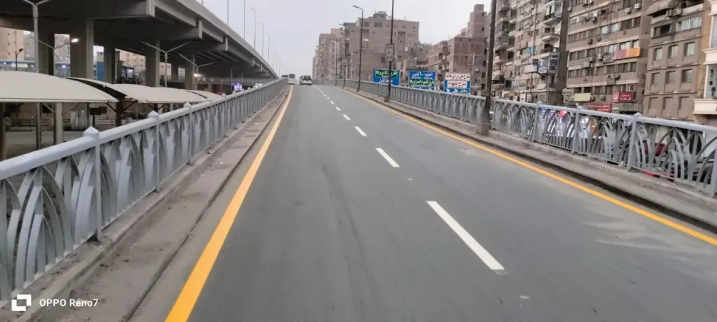 الأنصارى يتابع أعمال تطوير ورفع كفاءة كوبري أرض اللواء لتحسين السيولة المرورية