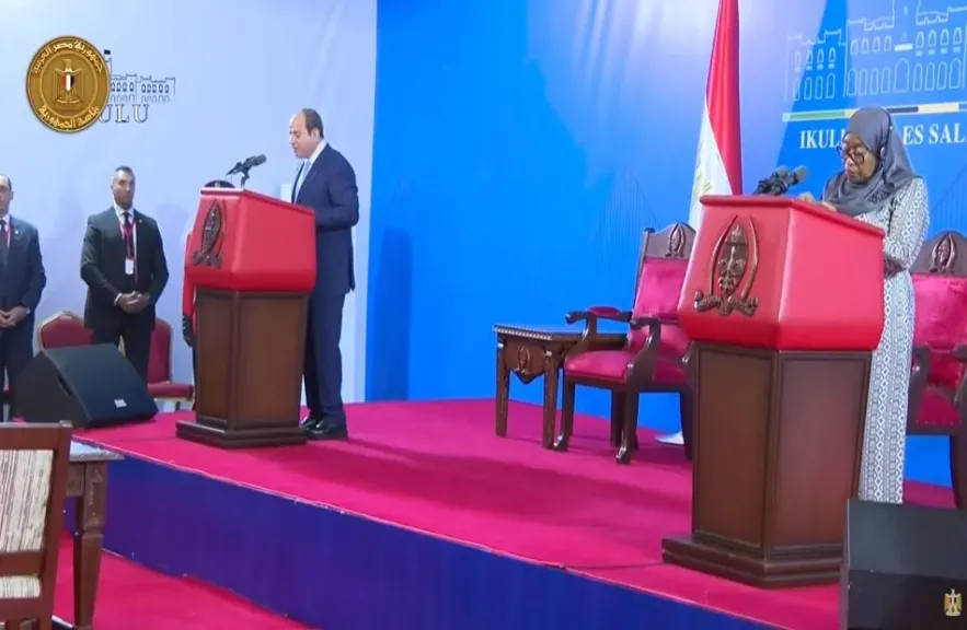 بث مباشر.. مؤتمر صحفي مشترك بين الرئيس السيسي ونظيرته التنزانية