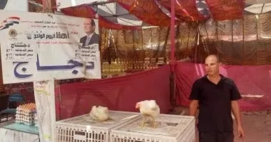 لحوم سلع بأسعار مخفضة.. إقبال على سوق اليوم الواحد للسلع الغذائية في زفتى