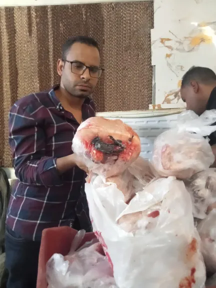 محافظ أسيوط: ضبط 70 كجم من الدواجن المجمدة غير الصالحة للاستهلاك