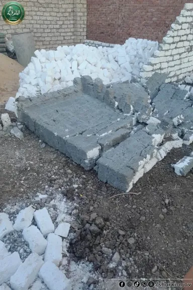 محافظ الشرقية :إزالة ٧ حالات تعدي بالبناء المخالف بمراكز المحافظة