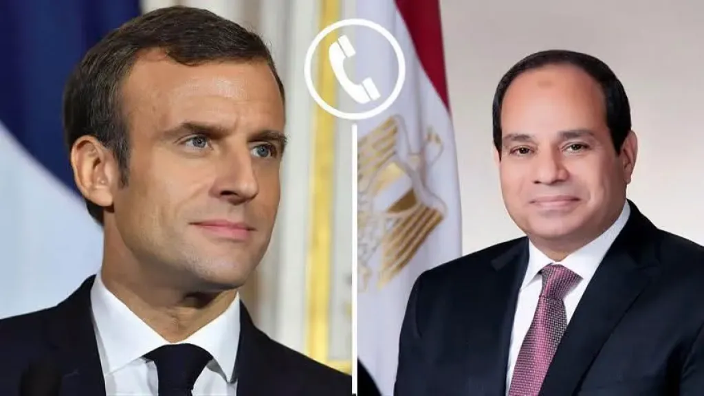 الرئيس السيسي وماكرون يؤكدان ضرورة تسوية النزاعات عبر الوسائل السلمية حفاظًا على السلم والاستقرار الإقليمي