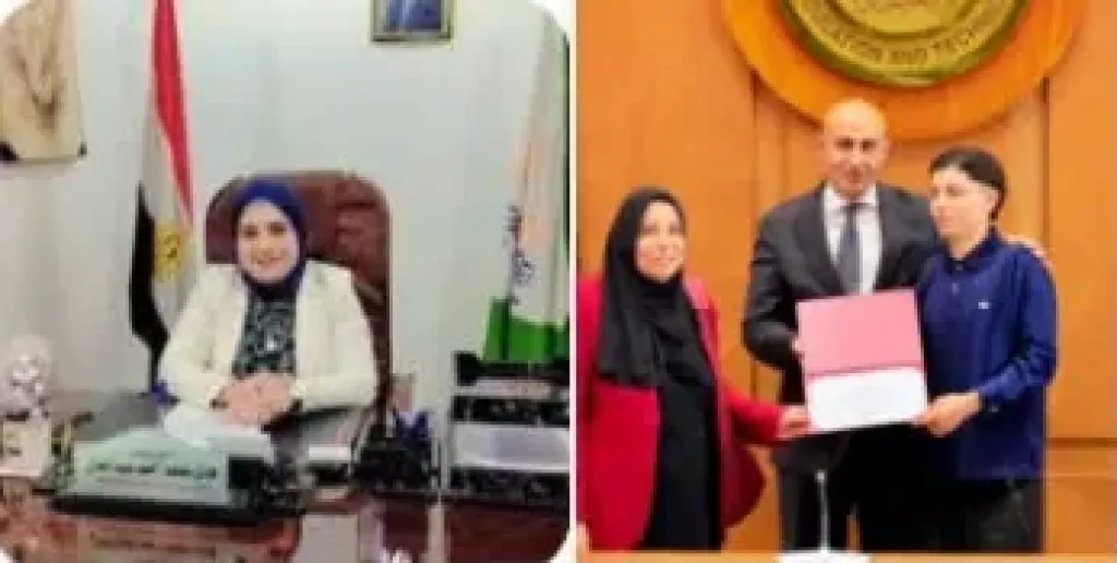 هدى عبدالعال. مدير إدارة العجوزة التعليمية تحتفي بتكريم وزير التربية والتعليم للأول على مستوى الجمهورية