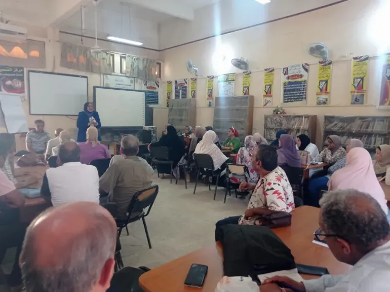 «ورش عمل الازمات والكوارث واللامركزية والسلامة والصحة» المهنية  بمركز التنمية المهنية بالبحيرة