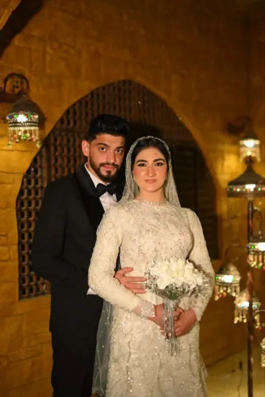 الاعلامى ياسر مصطفى بهنئ اسرة ماهيتاب واحمد على عقد القران