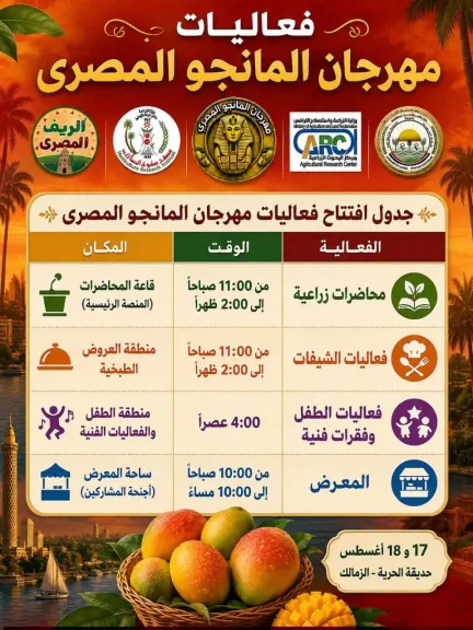 انطلاق السيمنار العلمي لمهرجان المانجو المصرية بحديقة الحرية في الزمالك