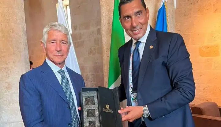وزير الشباب والرياضة يلتقي نظيره الإيطالي على هامش افتتاح دورة ألعاب البحر المتوسط 2026