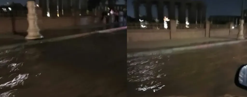 صور متداولة تثير القلق .. المياه تحاصر معبد الأقصر