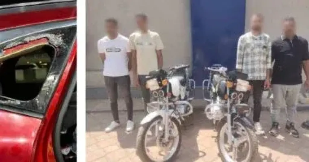 ضبط 4 مسجلين جنائى لإلقائهم حجارة على سيارة مطربة فى الغربية