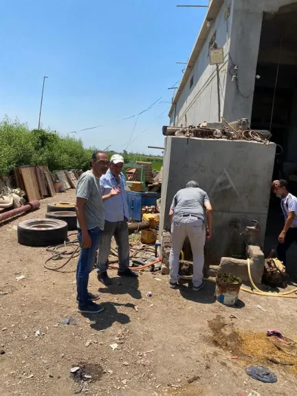 مياه البحيرة ضبط مخالفات بمضارب أرز ومصانع سيراميك وبلاستيك وورش معدات ثقيلة ومزارع ومطاعم