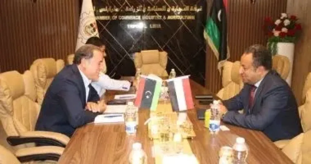 التمثيل التجارى يبحث مع غرفة تجارة طرابلس تعزيز التعاون الاستثمارى بين مصر وليبيا