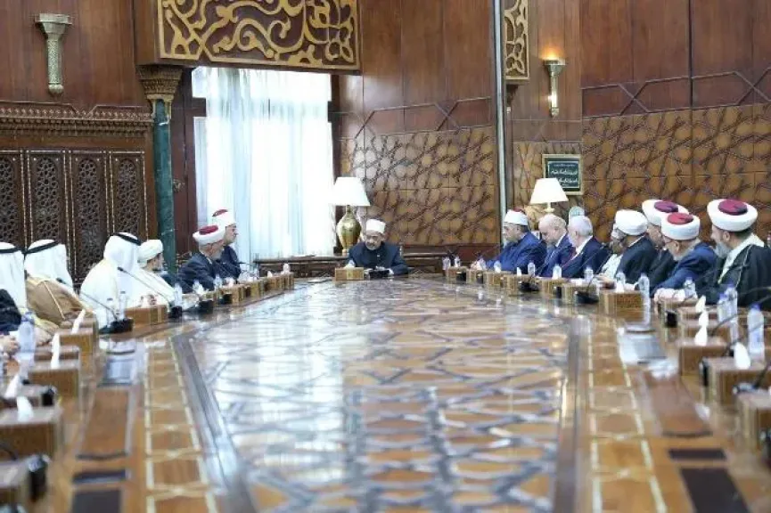 حماية الأسرة تتصدر مباحثات شيخ الأزهر مع ضيوف مؤتمر دار الإفتاء| صور