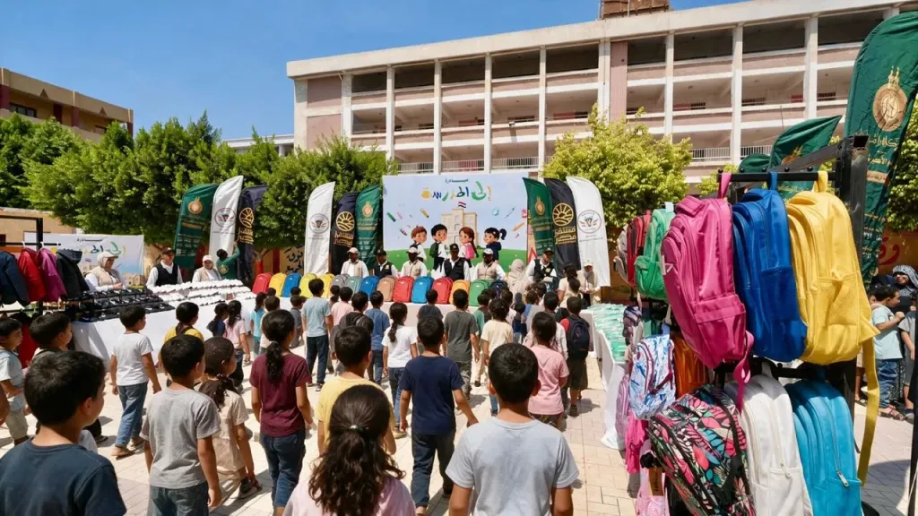 ”مستقبل مصر” و”بيت الزكاة” يطلقان المرحلة الثالثة من ”إلى المدرسة” لتوزيع مليون حقيبة دراسية
