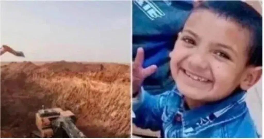 لحظة انتشال جثمان الطفل أيوب وسط تكبيرات أهالى القرية