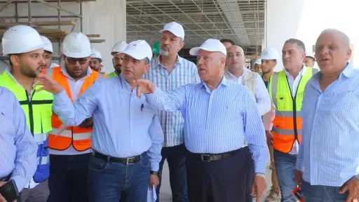 وزير النقل يتفقد مواقع الخط الأول من القطار الكهربائي في المسافة من محطة حدائق أكتوبر  حتى محطة عمر هاشم