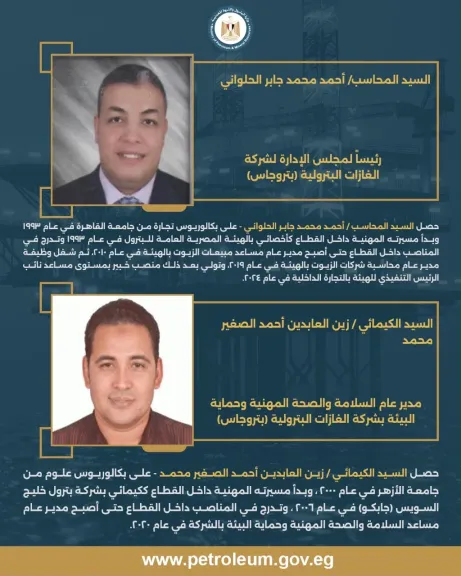 وزير البترول يصدر حركة تعيينات جديدة بشركة «بتروجاس»