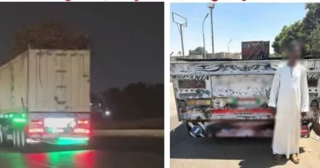 ضبط سيارة نقل بسبب حمولة زائدة وتعريض حياة المواطنين للخطر