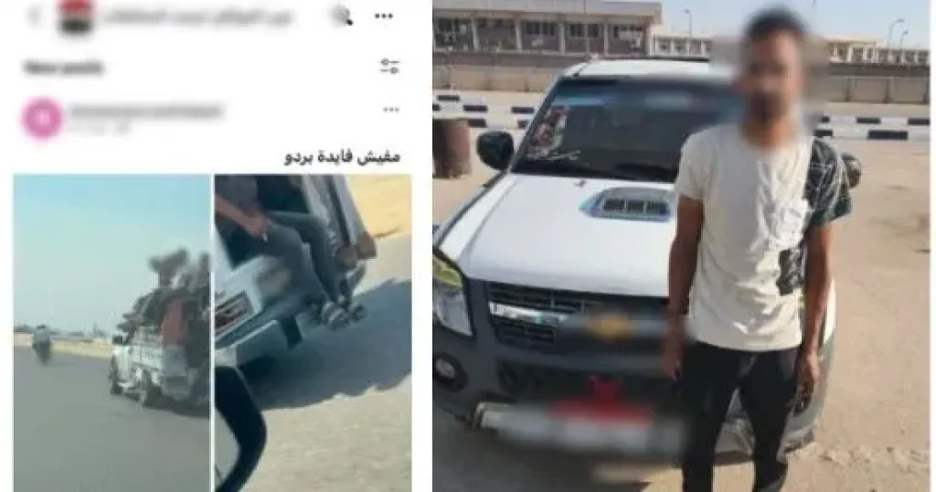 بسبب جلوس ركاب أعلى الصندوق الخلفي.. ضبط سائق سيارة ربع نقل بشبين القناطر