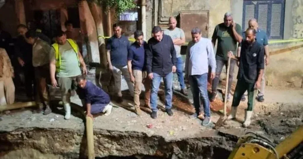 محافظ المنيا يوجه بالتعامل الفورى مع هبوط أرضى بحى جنوب