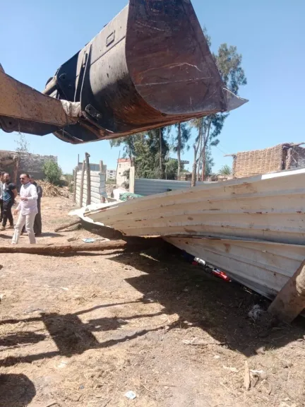 محافظ لشرقية إزالة ١٤ حالة تعدي بالبناء المخالف  على الأراضي الزراعية
