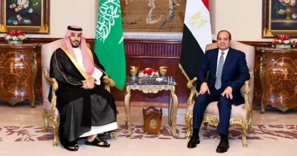 الرئيس السيسى يشيد بالعلاقات الأخوية بين مصر والسعودية الشقيقين